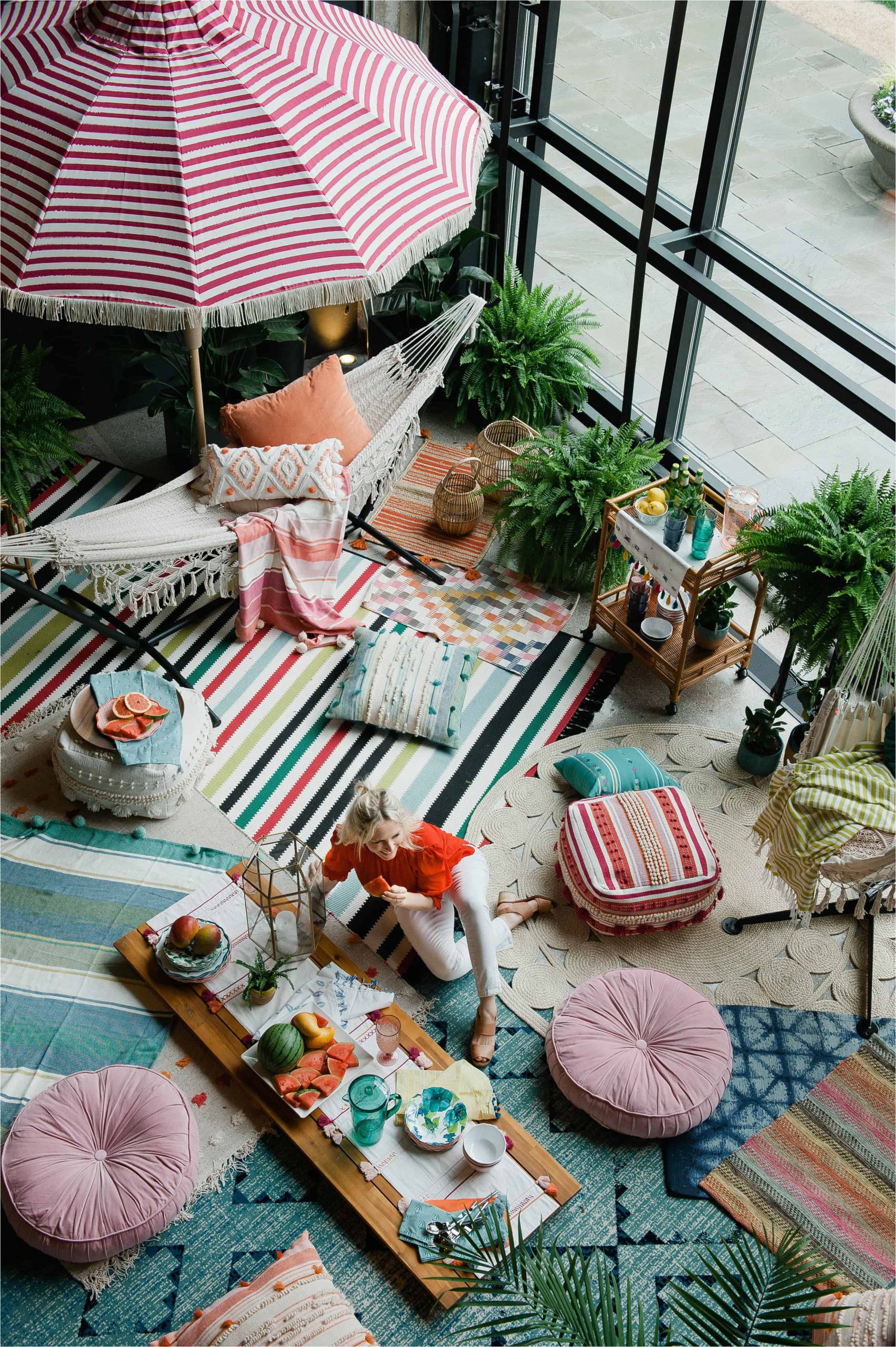 Target Outdoor Rugs Blue A Fail Proof Way to Tackle Outdoor Decorating This Summer