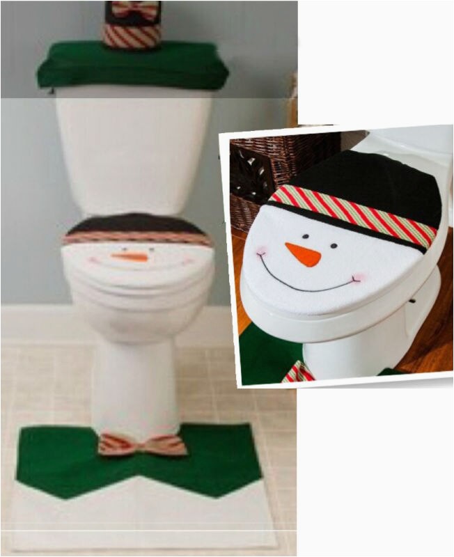 Toilet Seat Cover and Rug Bathroom Set Us $9 37 Christmas Decorations Happy Green Snow Man toilet Seat Cover and Rug Bathroom Set for Natal Cover Covers Cover Seat Coversdecorative