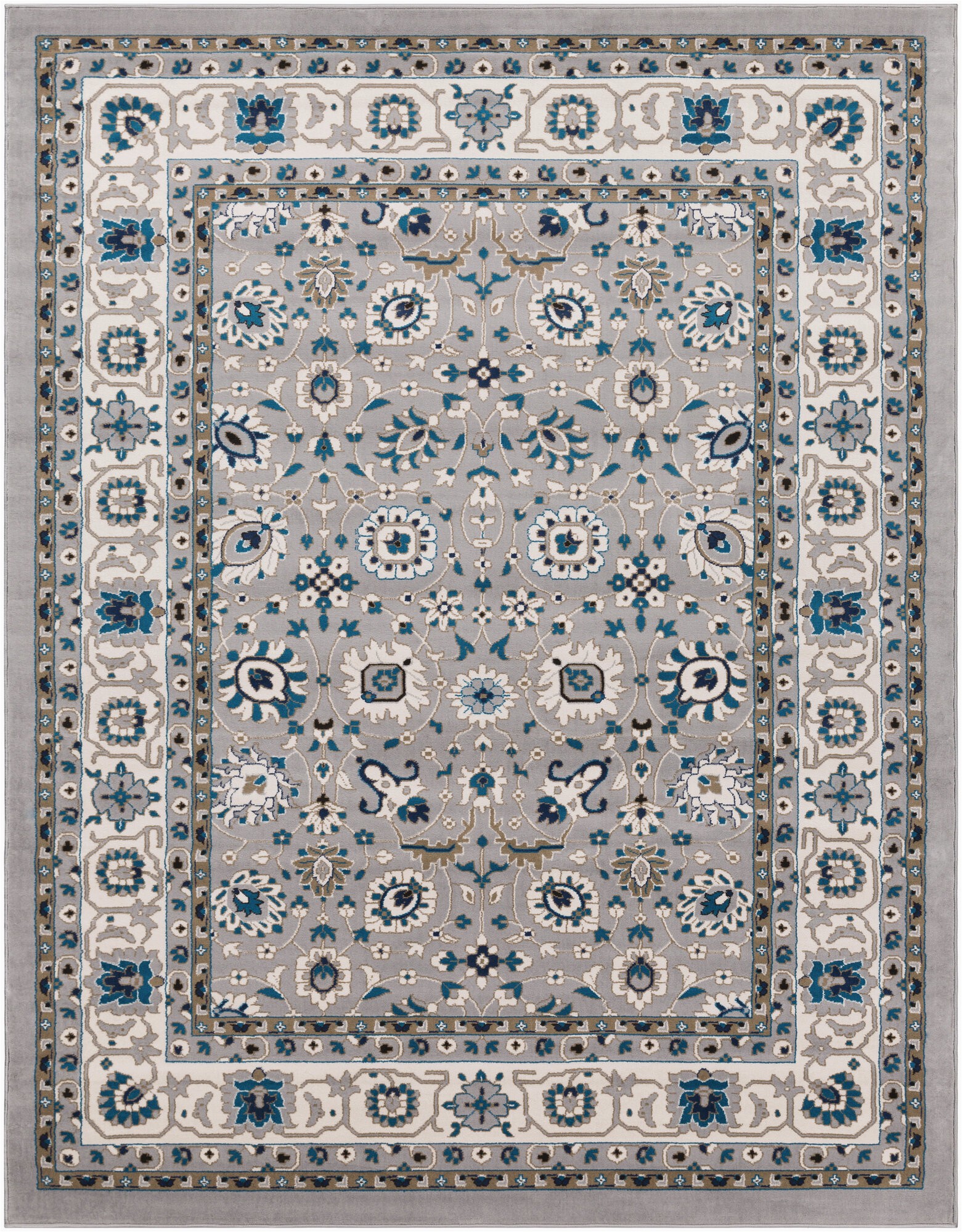 Traditional Blue area Rugs Kent Traditional Gray Sky Blue area Rug