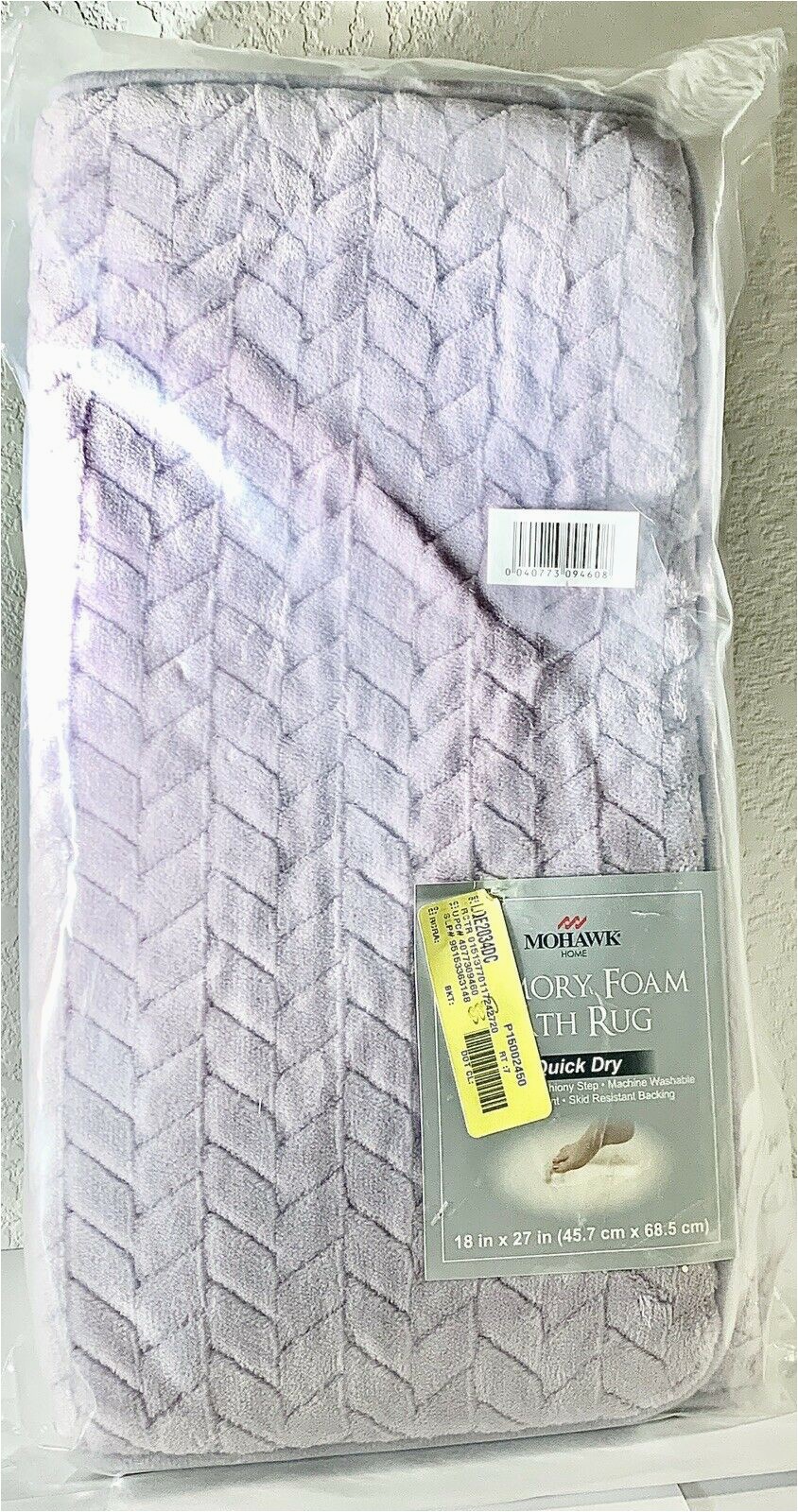 Vcny Paper Shag Bathroom Rug Runner Mohawk Memory Foam Bath Rug Quick Dry Purple 18” X 27”