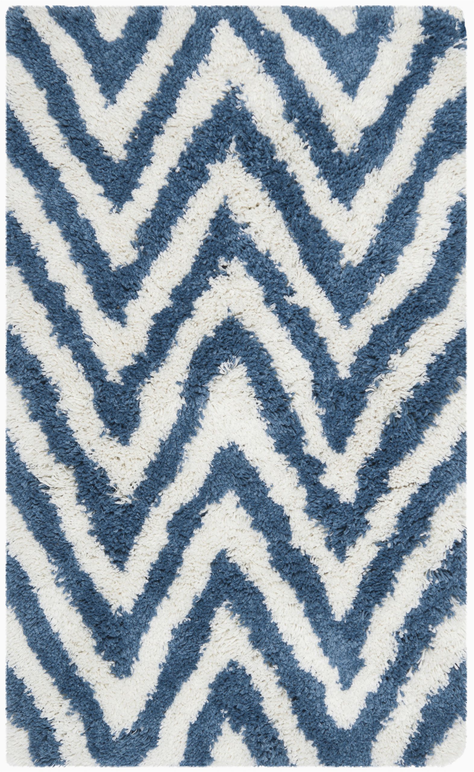 Wayfair Rugs Blue and White Davey Hand Tufted Ivory Blue White area Rug