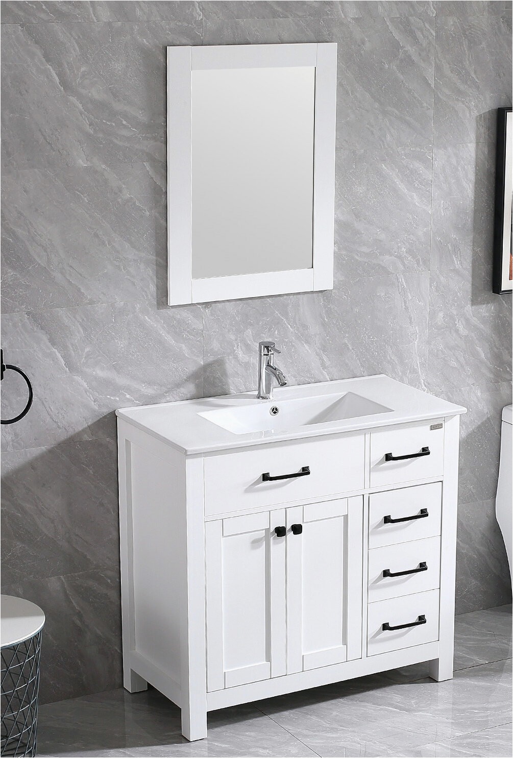 36 X 36 Bathroom Rug Dzerun 36 Single Bathroom Vanity Set with Mirror