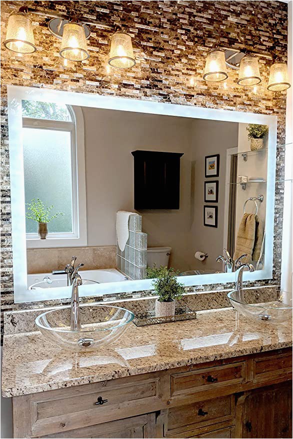 36 X 48 Bathroom Rug Led Side Lighted Bathroom Vanity Mirror 48" Wide X 36" Tall Mercial Grade Rectangular Wall Mounted