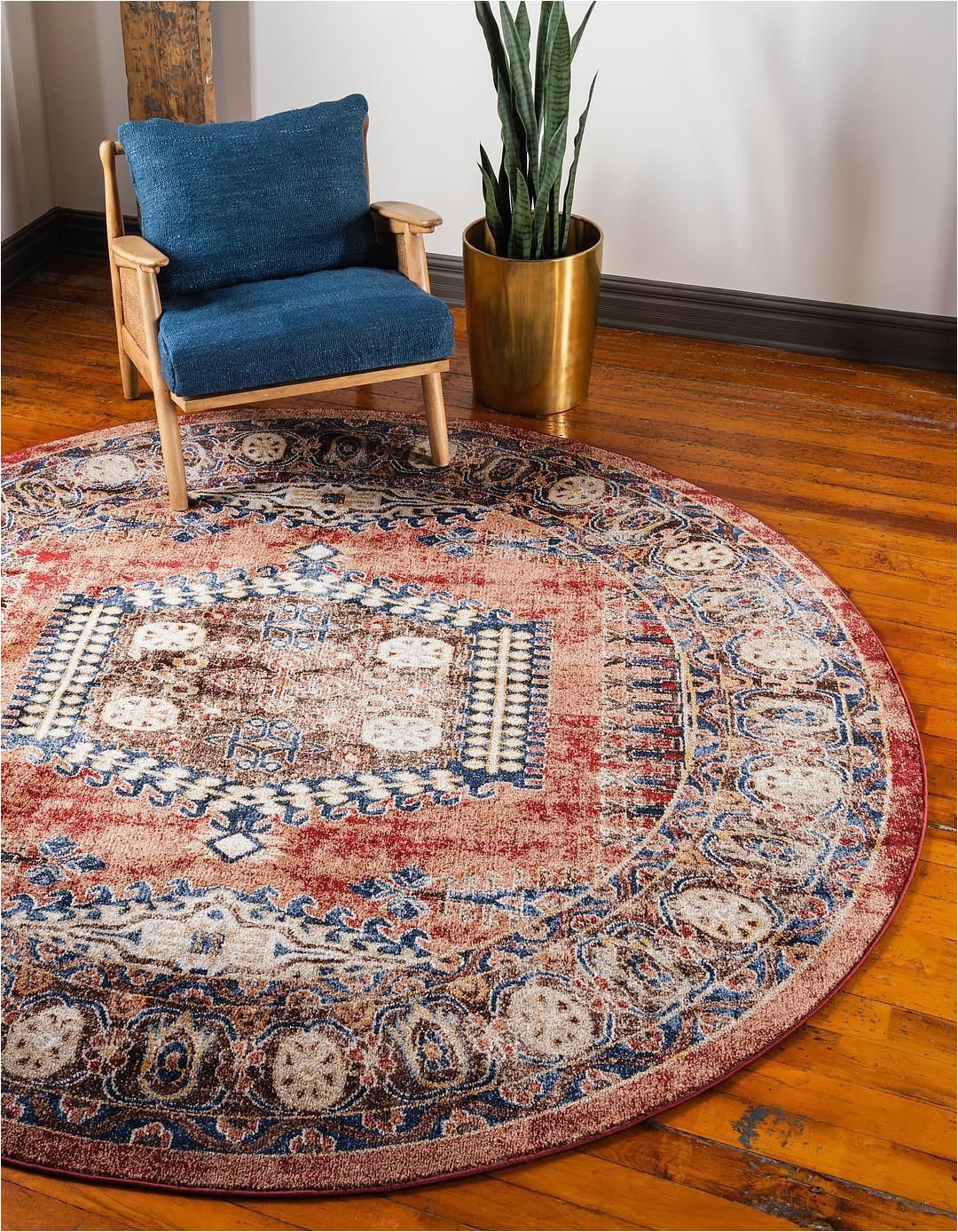 48 Inch Round area Rugs Terracotta 8 X 8 Arcadia Round Rug area Rugs