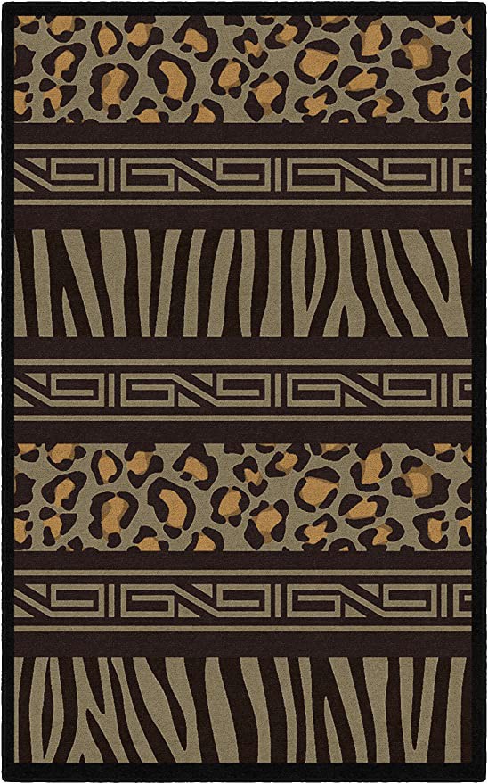 Animal Print area Rugs 8×10 Brumlow Mills Nadine Multi Animal Print area Rug for Living Room Dining Room Kitchen Bedroom and Contemporary Home Décor 3 4" X 5 Multi