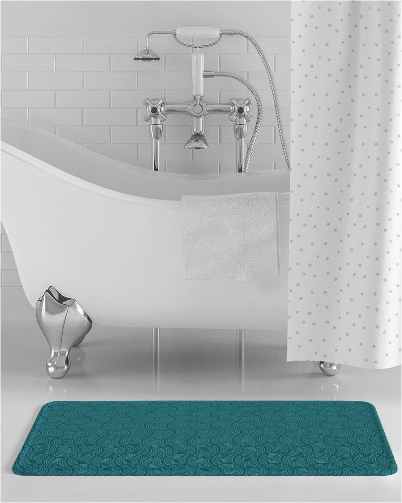 Aqua Colored Bathroom Rugs Aqua Geometric Art Deco Bath Mat Teal Bathroom Decor