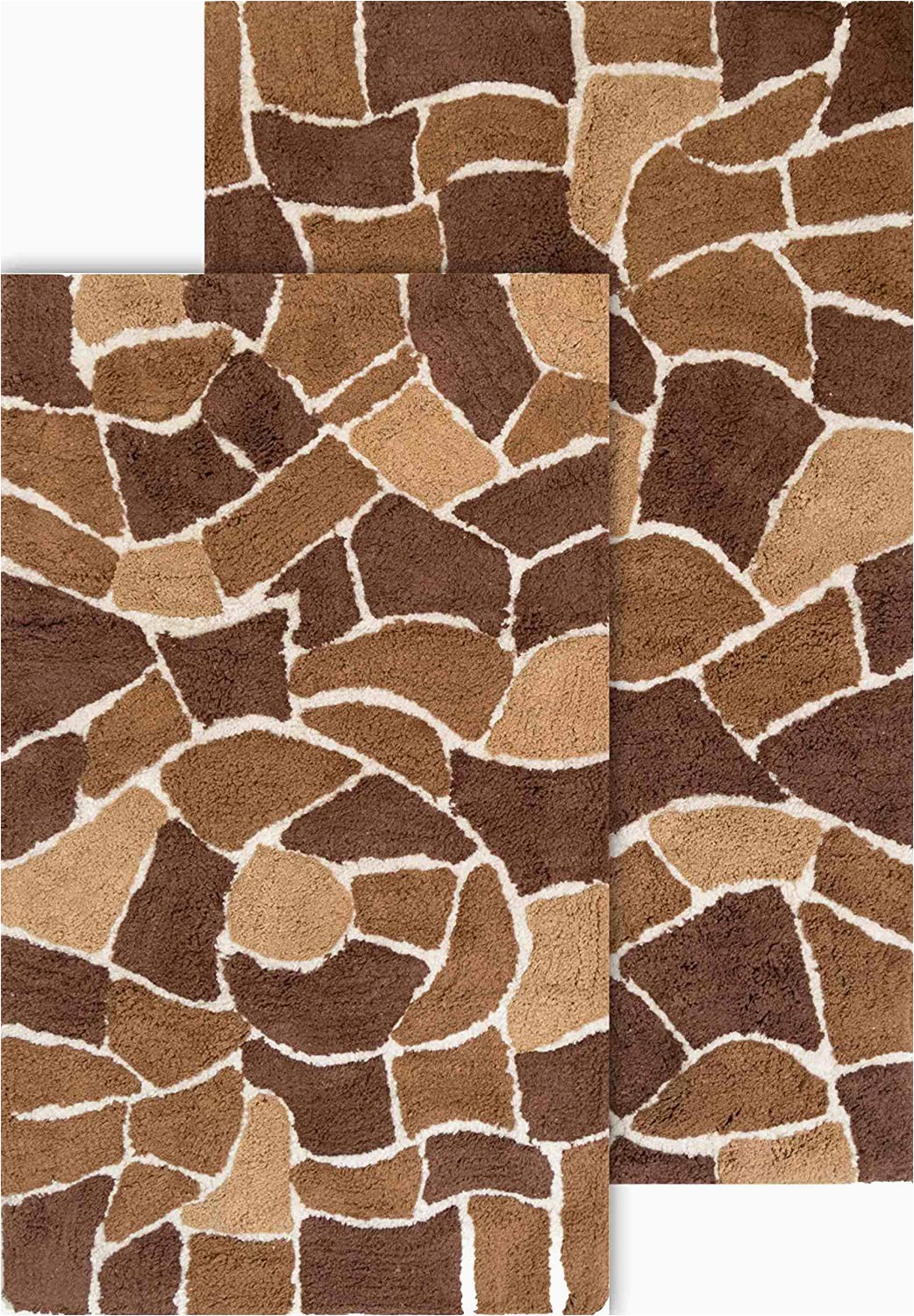 Bathroom Rug 2 Piece Set Chesapeake Merchandising Boulder 2 Piece Bath Rug Set 21 by 34 Inch and 24 by 40 Inch Brown