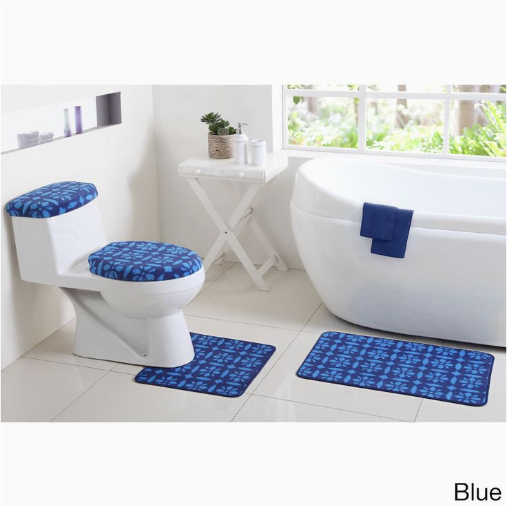 Bathroom Rug Tank Sets Bathroom Rug Set Blue Mat Contour Rug Lid toilet Tank