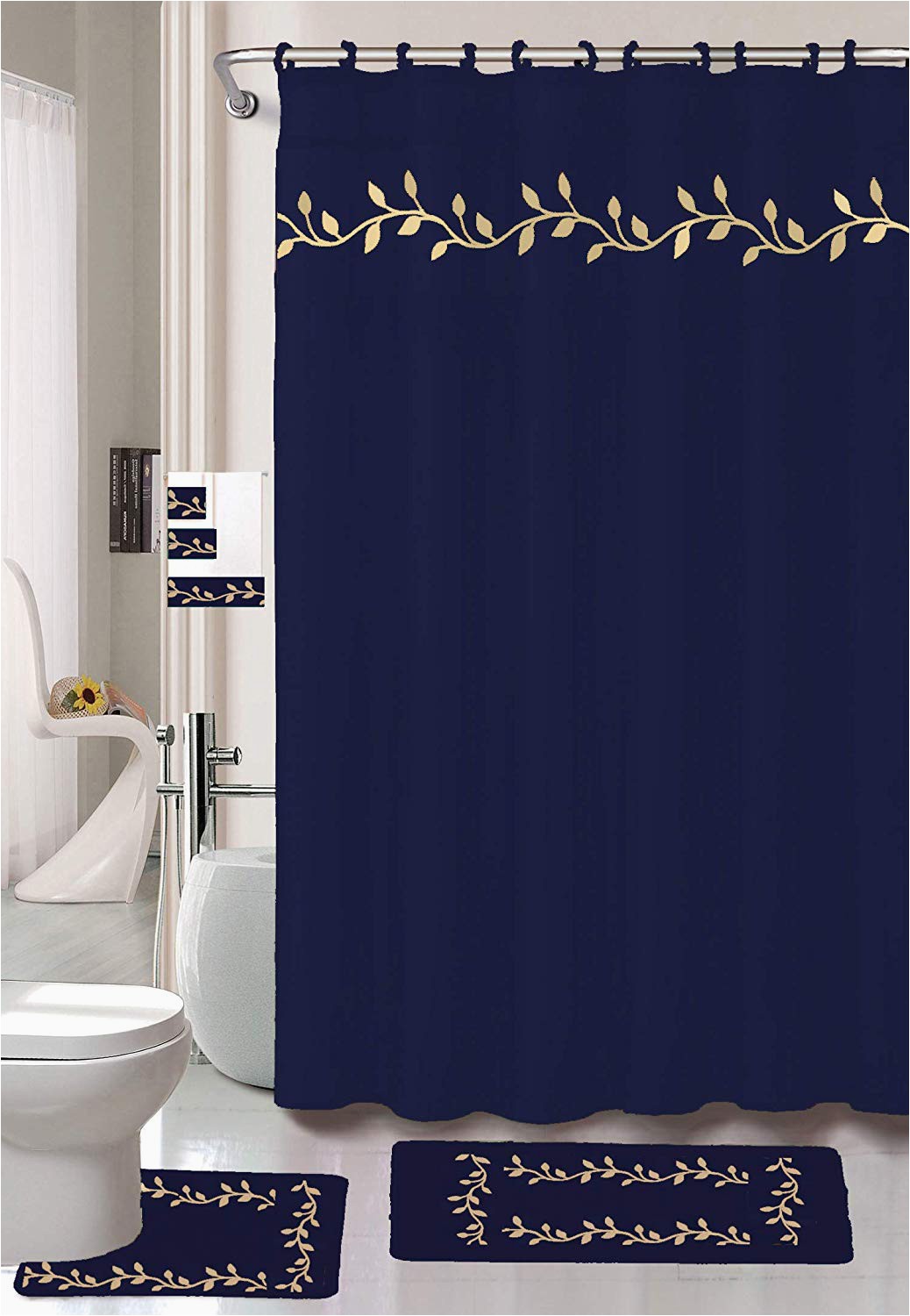 Bathroom Rug towel Set 18 Piece Bath Rug Set Prairie Navy Design Bathroom Rugs Matching Shower Curtain Mat Rings towel Set Walmart