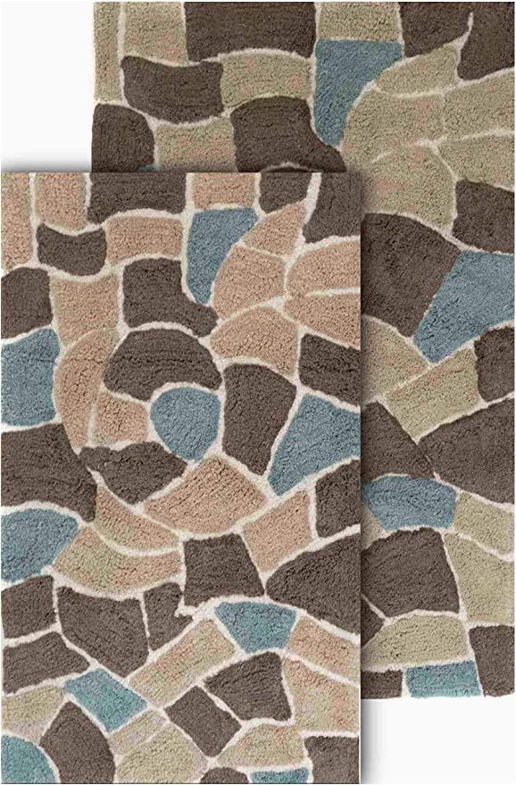 Bathroom Rugs Set Amazon Chesapeake Merchandising Boulder 2 Piece Bath Rug Set 21 by 34 Inch and 24 by 40 Inch Slate