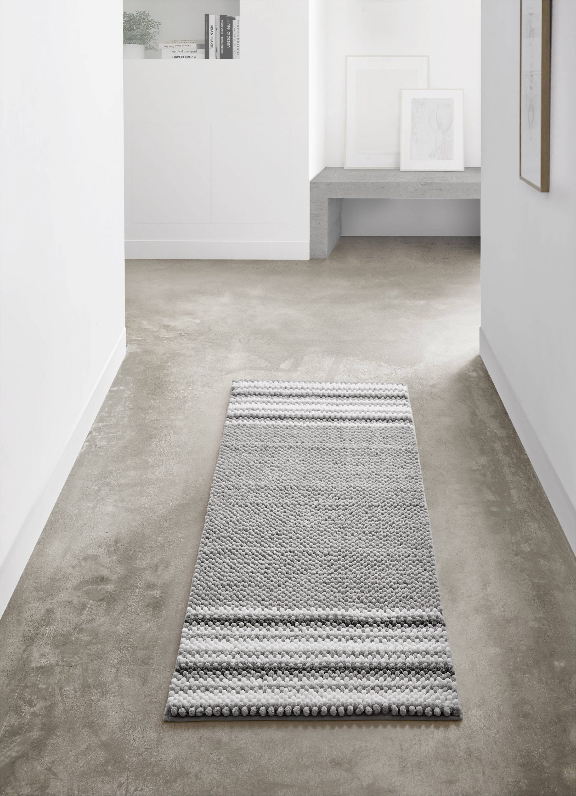 Bathroom Runner Rug Gray Vcny Home Aiden Jacquard Chenille Noodle Bath Runner 24 X 60 Taupe