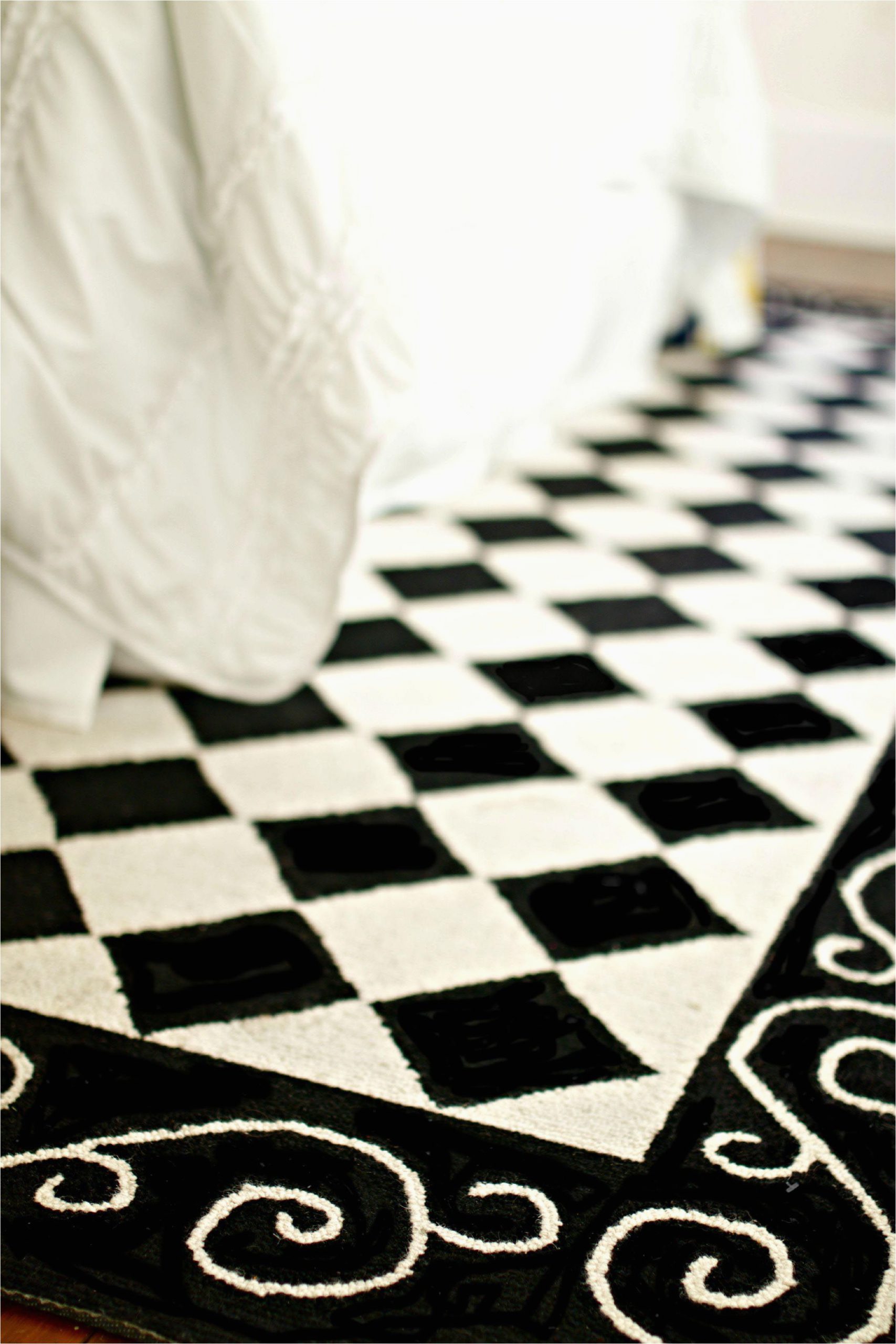 Black and White Checkered Bathroom Rug Checkered Carpet Black and White