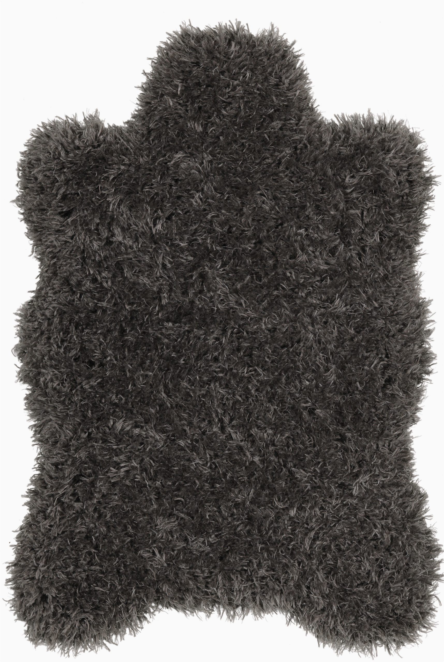 Black Fuzzy Bathroom Rug Costantino Fuzzy High Pile Dark Gray area Rug