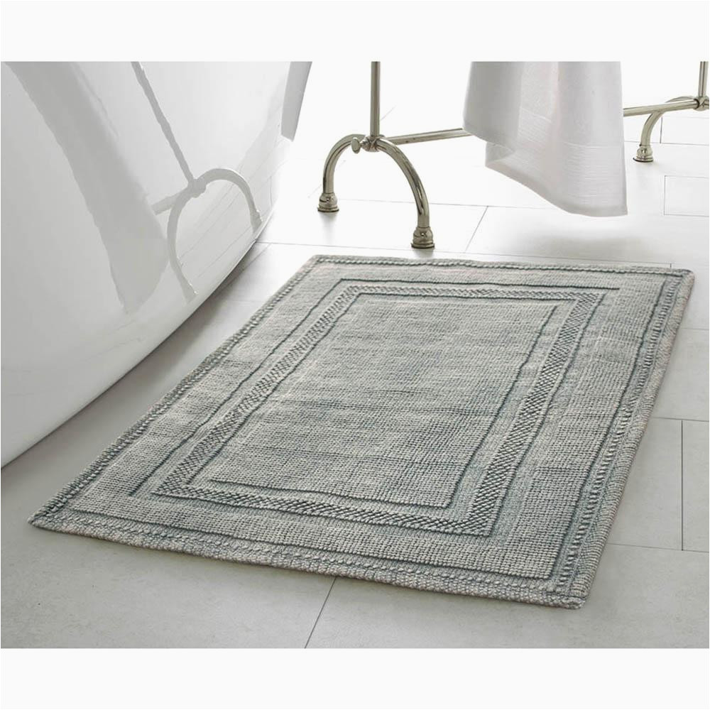 Blue and Gray Bathroom Rugs Jean Pierre Stonewash Racetrack 21 In X 34 In Cotton