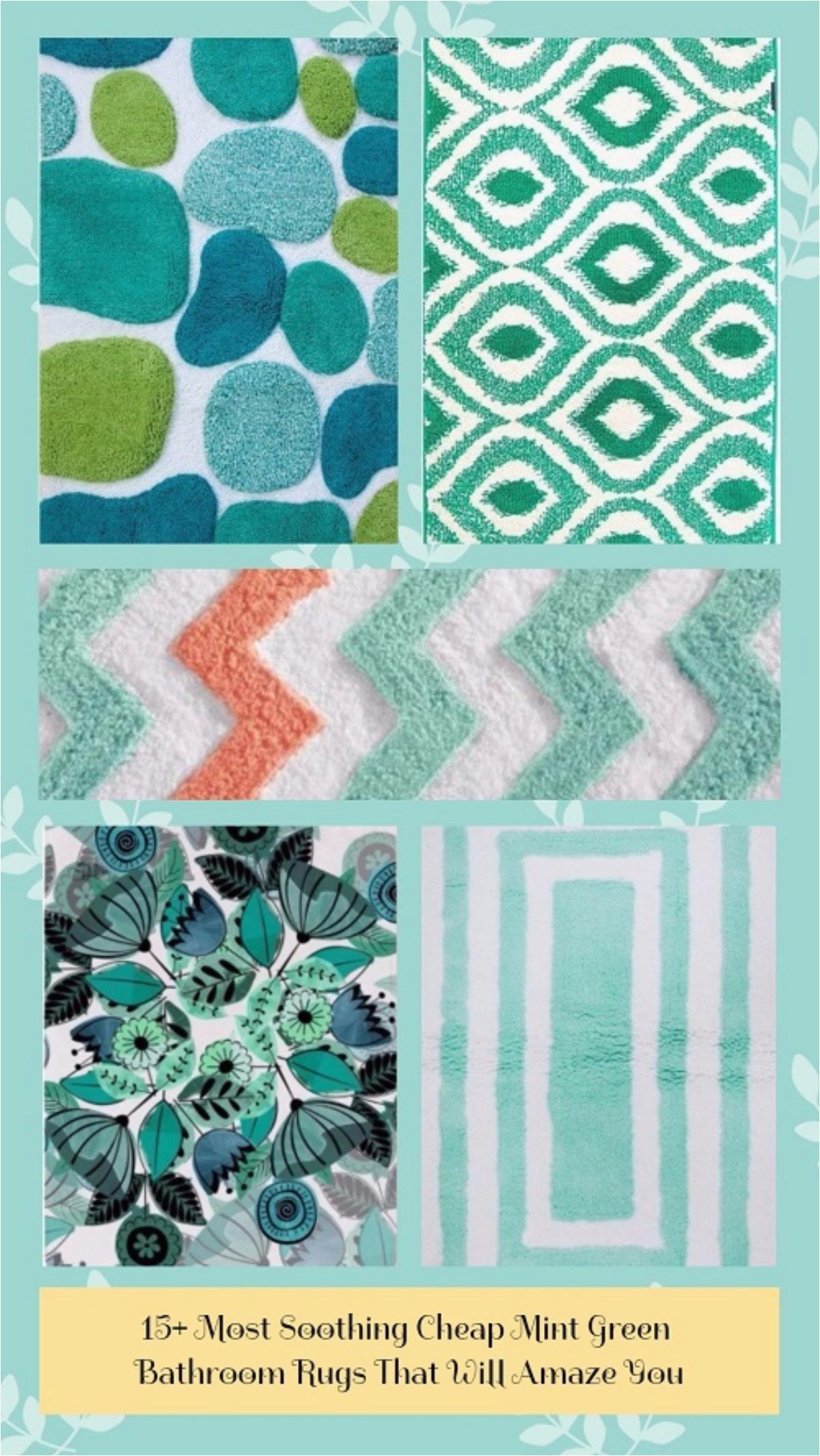 Blue and Green Bathroom Rugs 15 Most soothing Mint Green Bathroom Rugs that Will Amaze You