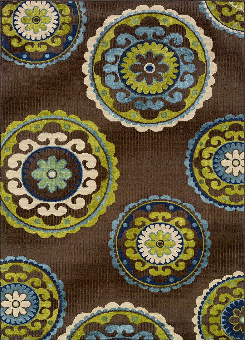 Blue and Lime Green area Rugs oriental Weavers Caspian 859d6 area Rug Clearance