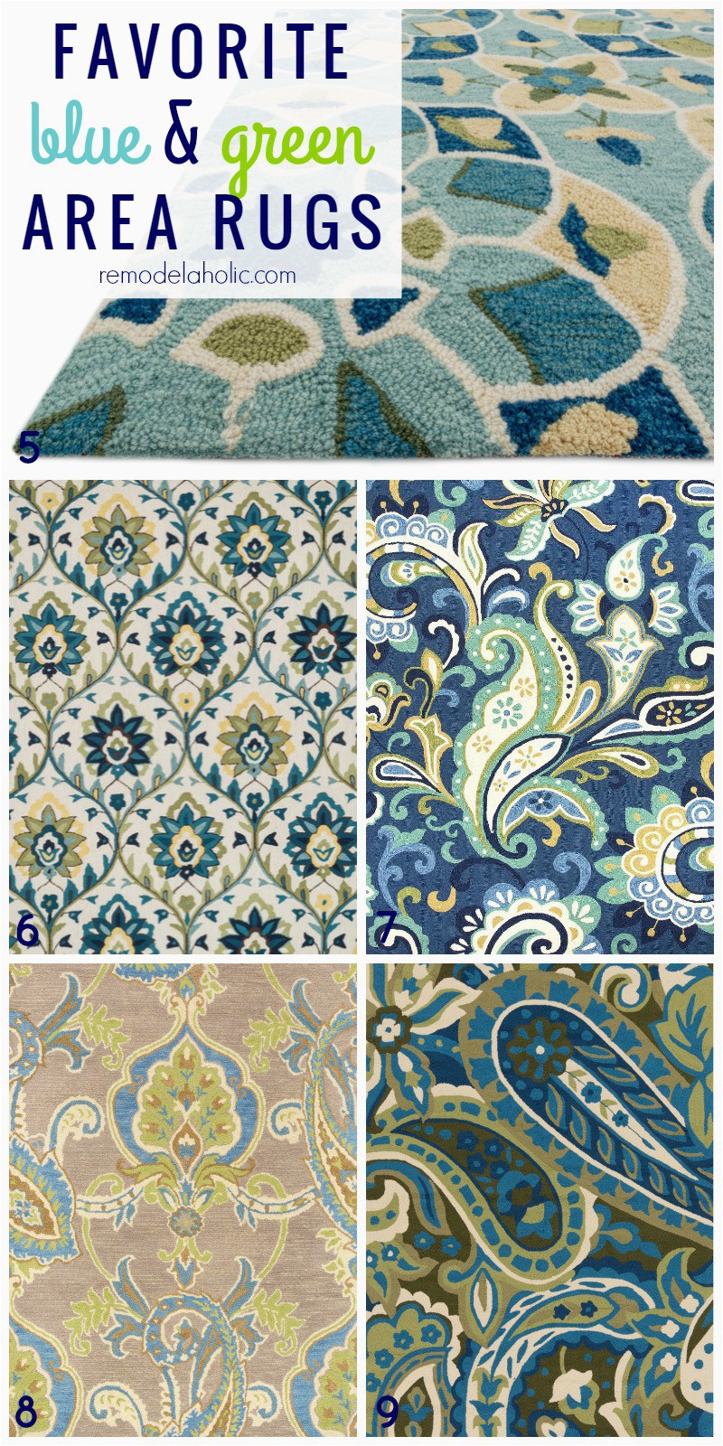 Blue and Lime Green area Rugs Remodelaholic