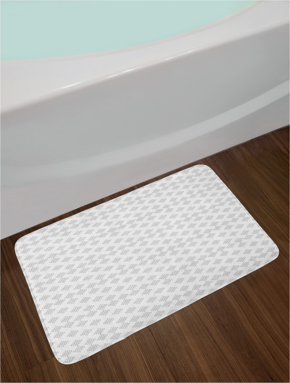 Braided Chenille Bath Rug Geometric Shapes Repetition In Contemporary Design Bath Rug