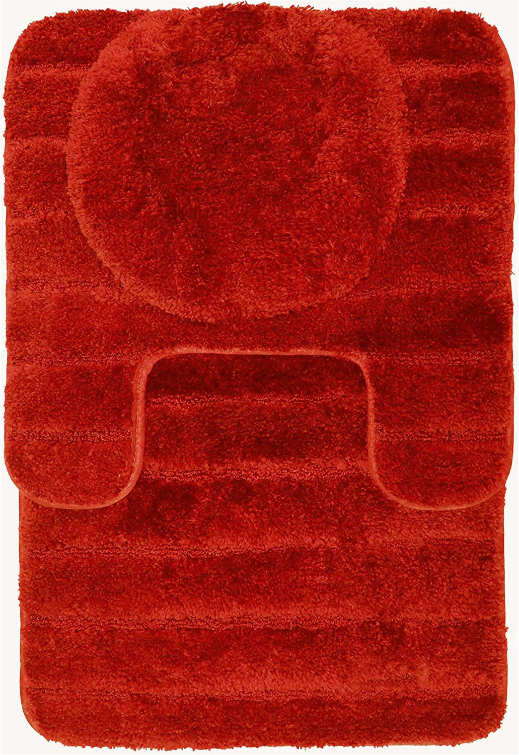 Bright Red Bath Rugs Casale Home Bright Nylon 3 Piece Bath Rug Set
