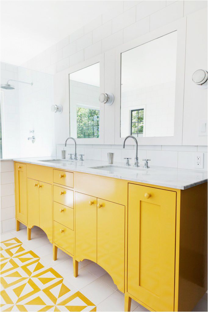 Bright Yellow Bathroom Rugs Inside A former Bachelorette S Modern Farmhouse Inspired