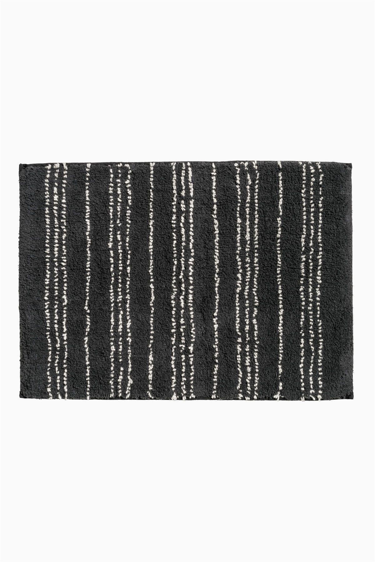 Charcoal Gray Bathroom Rugs Charcoal Gray White Patterned Rectangular Bath Mat In