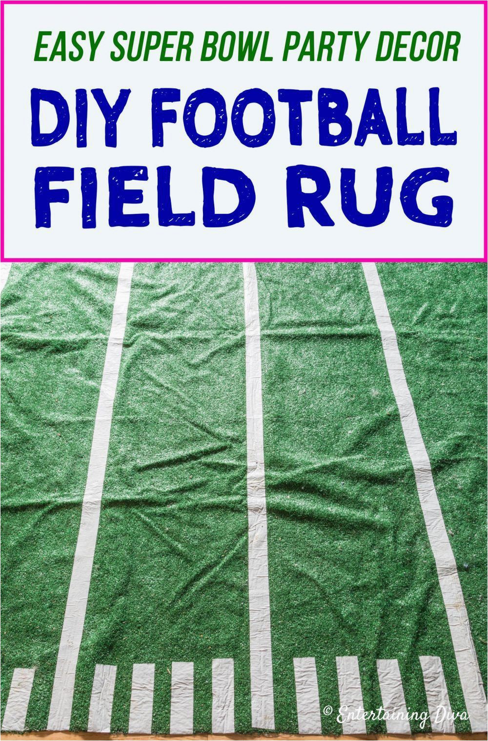 Dallas Cowboys Football Field area Rug Easy Football Party Decor Diy Football Field area Rug