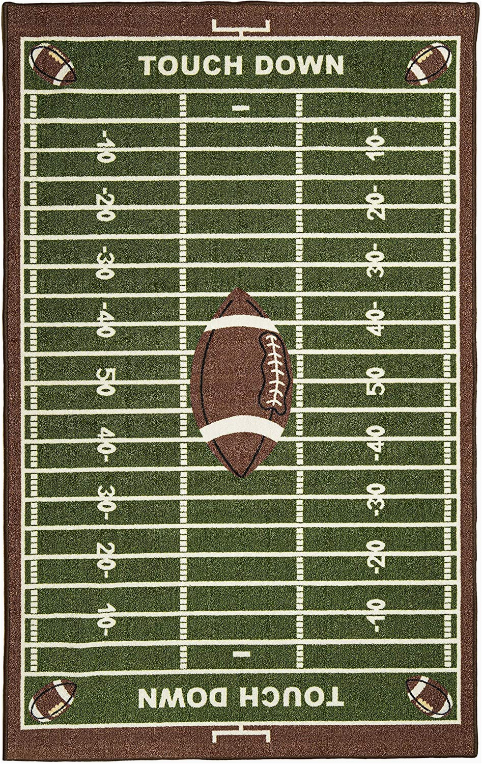 Dallas Cowboys Football Field area Rug Furnish My Place 700 Corner Football 3 3"x5 Play area Rug for Kids Playroom Bathroom & Kindergarten Classroom Corner Football Field Ground Anti