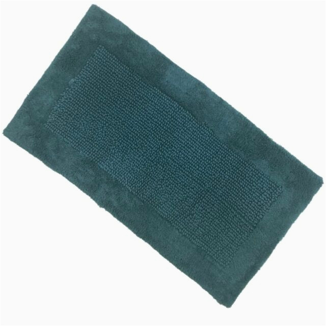 Dark Turquoise Bathroom Rugs Chunky Textured Dark Turquoise Blue Bath Rug 20×34 Cotton
