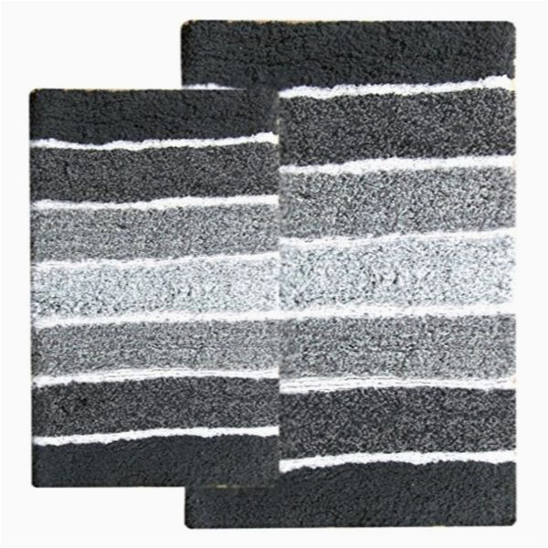 Grey and Black Bathroom Rugs Shop Cordural Mixed Black and Grey 2 Piece Bath Rug Set