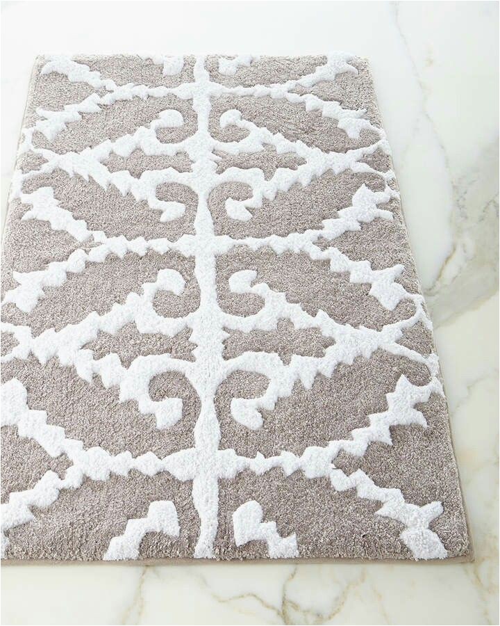 Grey and White Bath Rug Grey and White Patterned Bath Mat Ad