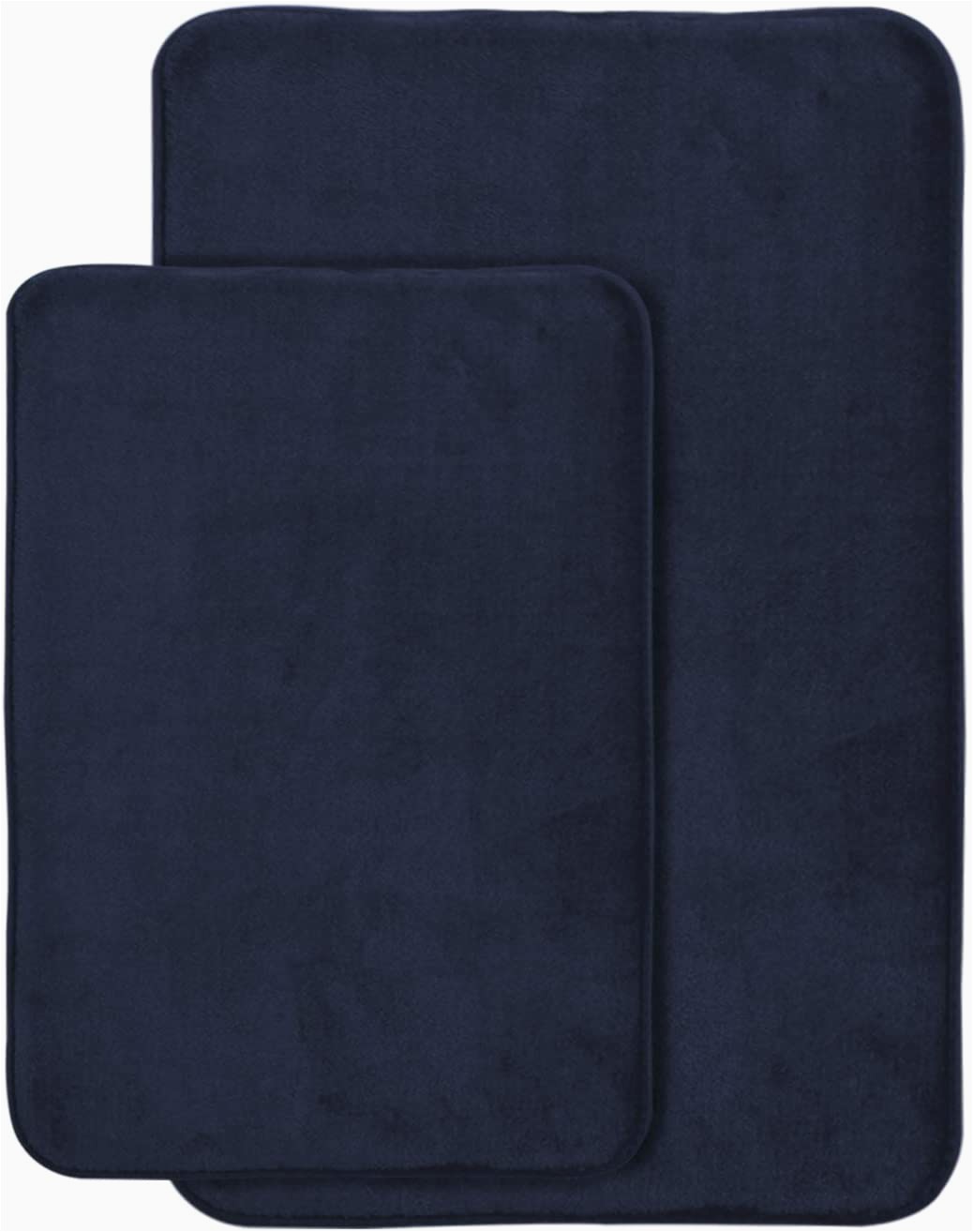 Large Memory Foam Bath Rug Aoacreations Non Slip Memory Foam Bathroom Bath Mat Rug 2 Piece Set Includes 1 20" X 32" and 1 Small 17" X 24" Navy Blue