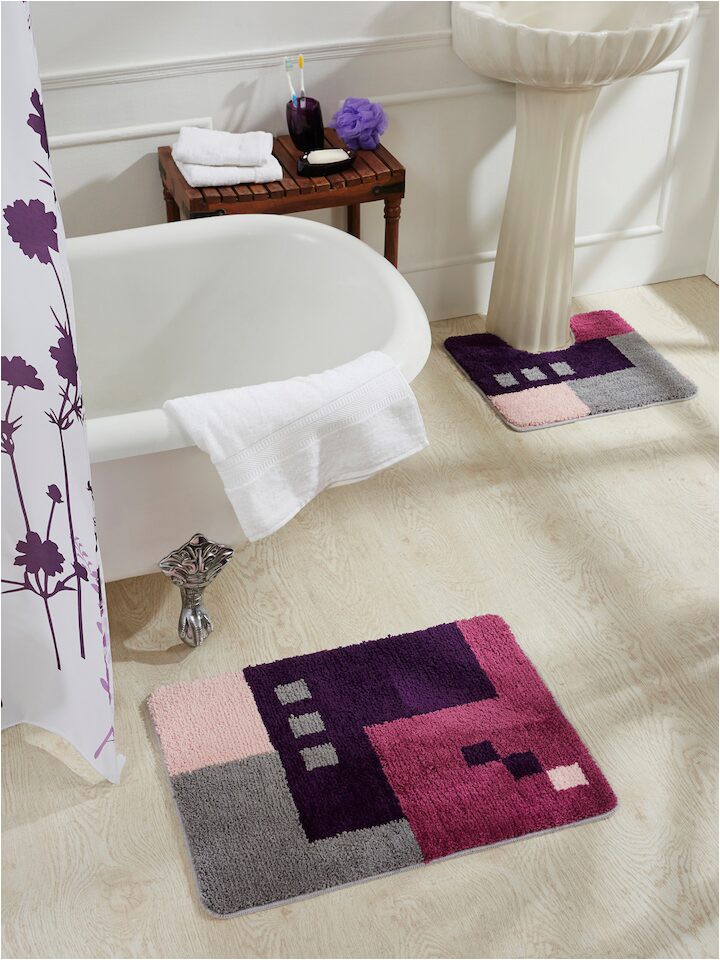 Lavender Bathroom Rug Sets Obsession Purple & Pink Set Of 2 Rectangular Bath Rugs