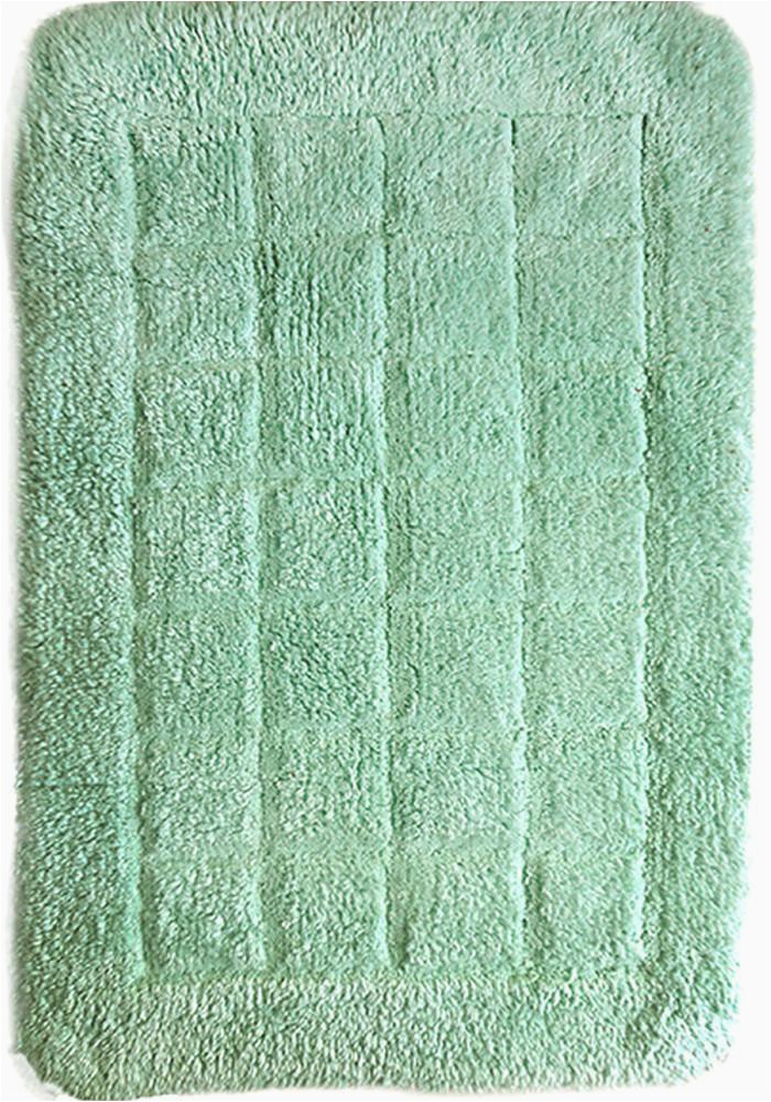 Light Green Bath Rug Cotton Bath Mat Light Green In Size 50cm X 75cm