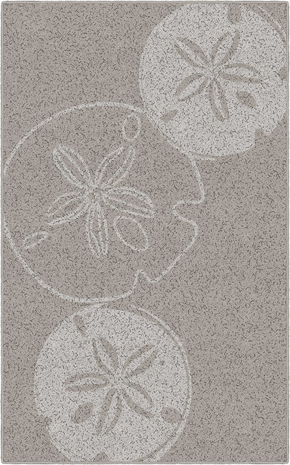 Madison Park Tradewinds Bath Rug Brumlow Mills Sand Dollars Beach and Ocean area Rug for Kitchen Deck Patio or Home Decor 2 6" X 3 10" Beige