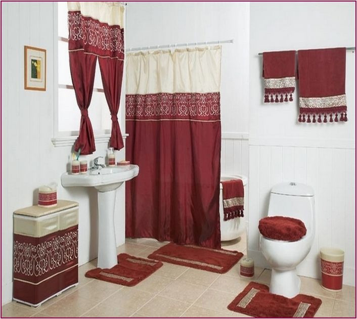 Maroon Bathroom Rug Sets Maroon Red Bathroom Rugs Set Cortinas De Bano Diseno De