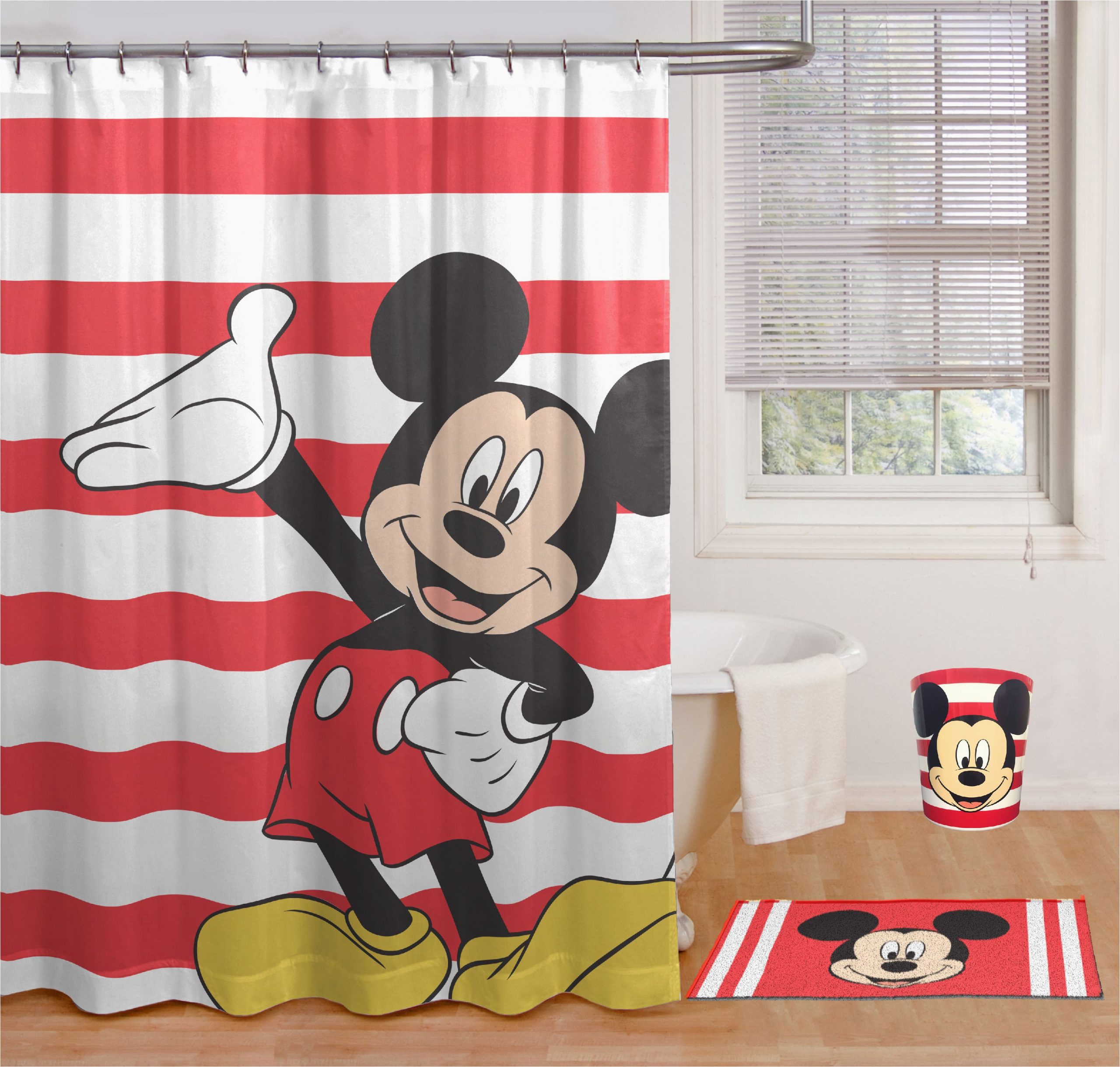 Mickey Mouse Bathroom Rug Walmart Mickey Mouse Classic Stripe 3pc Bath Set Walmart Com