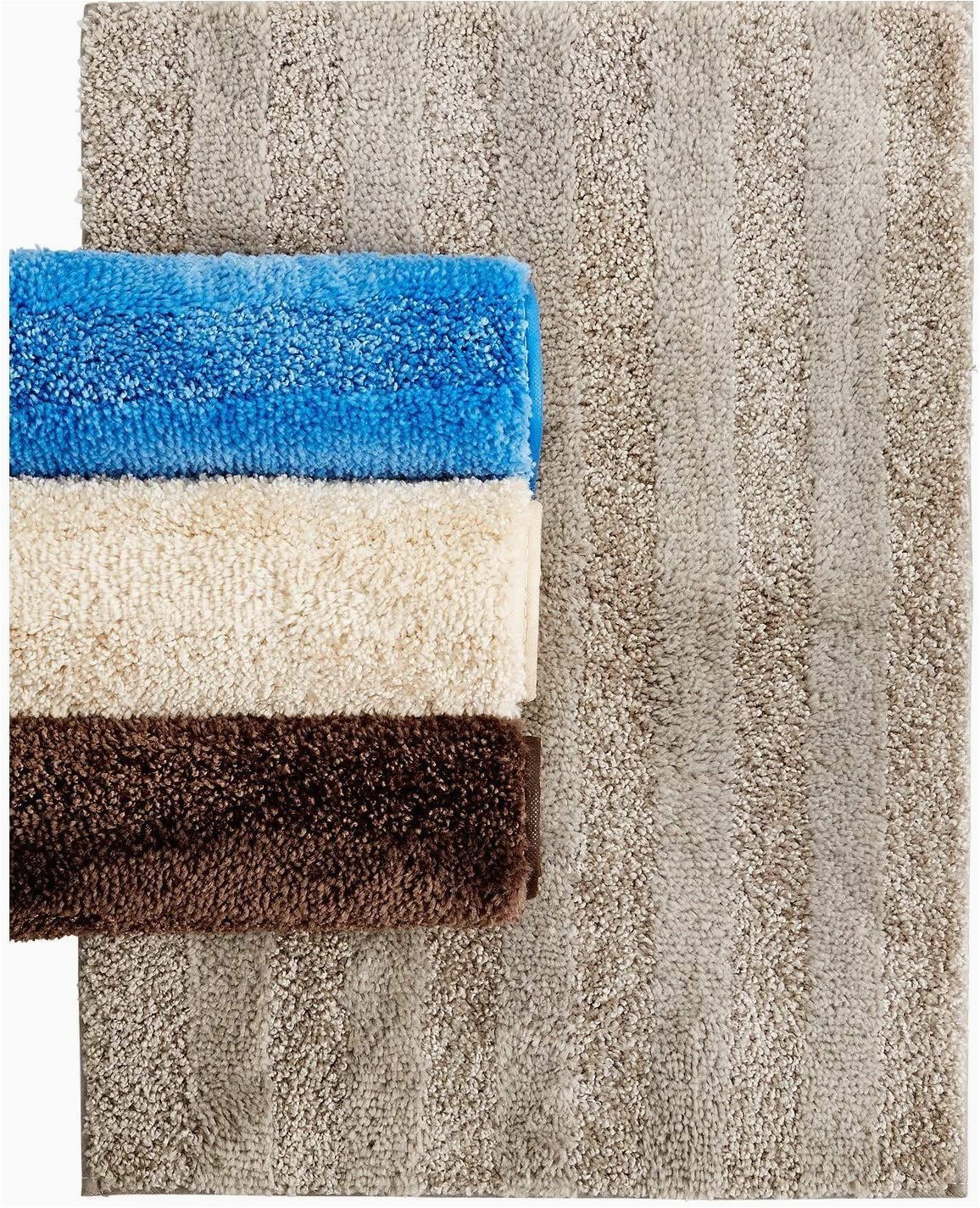 Mohawk Home Bathroom Rugs Mohawk Home Luster Stripe Bath Rug with Latex for Secure Grip Size 24 X 17 Inches Nylon Green Walmart