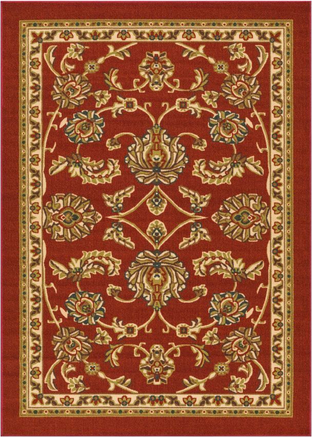 Non Skid Washable area Rugs Tabriz Red Traditional Non Slip Washable Rug