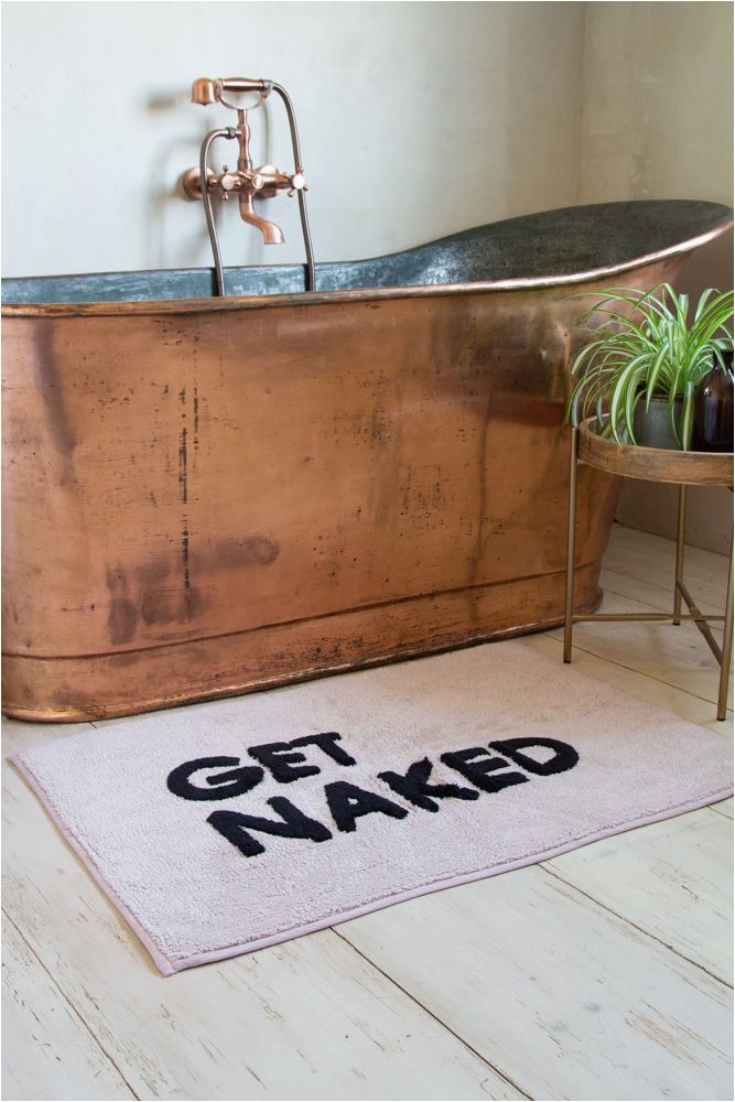 Pale Pink Bathroom Rugs Pale Pink and Black Get Naked Bath Mat by Rockett St George