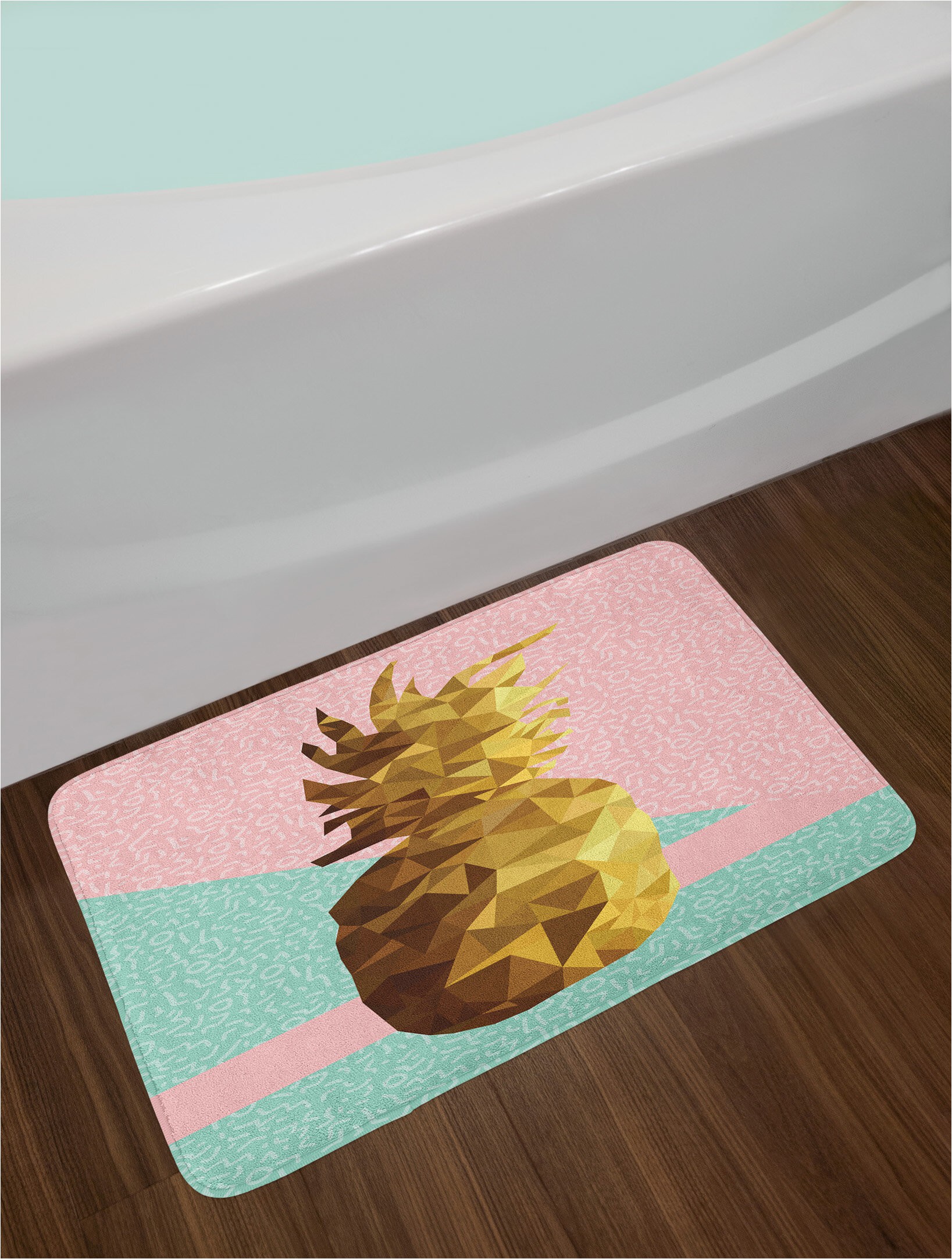 Pale Pink Bathroom Rugs Retro Pale Pink Mint Green Pale Brown In Bath Rug