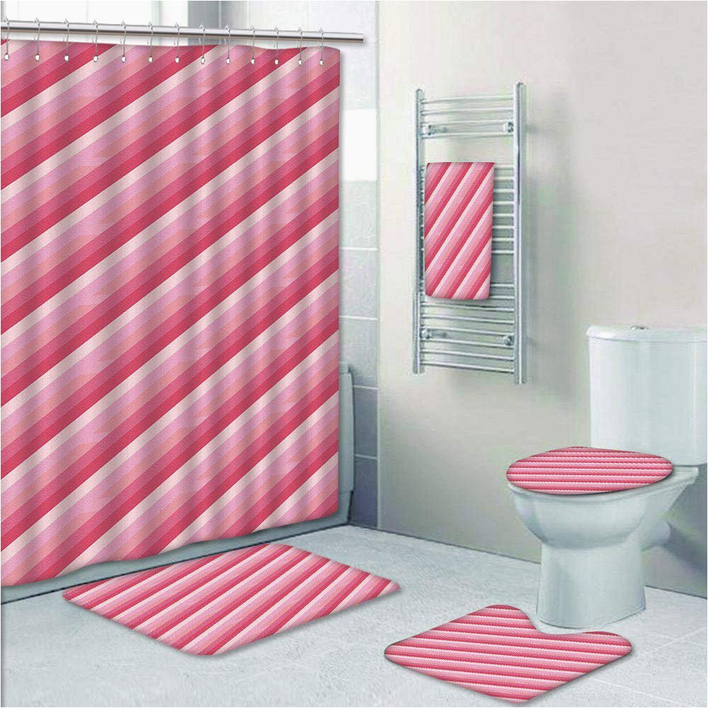 Peach Colored Bathroom Rugs Prtau Peach Old School Vintage Diagonal Lines Vibrant