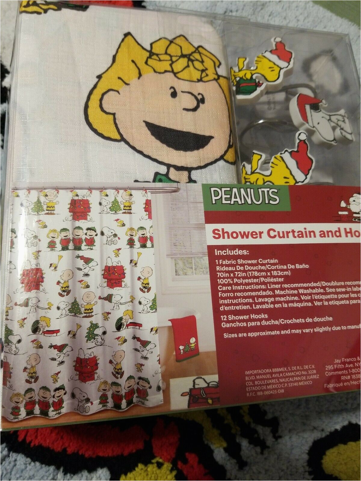 Peanuts Holiday Bath Rug Peanuts Christmas Fabric Shower Curtain W Hooks and 30 X 20 Bath Rug
