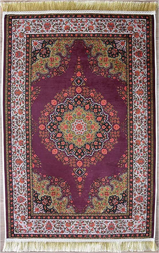 Printed Plush Memory Foam area Rug area Rug Muslim Prayer Rug Elegant Turkish Rug Double Layers Printed Prayer Mat Size 27 5 X 43 5 Inch