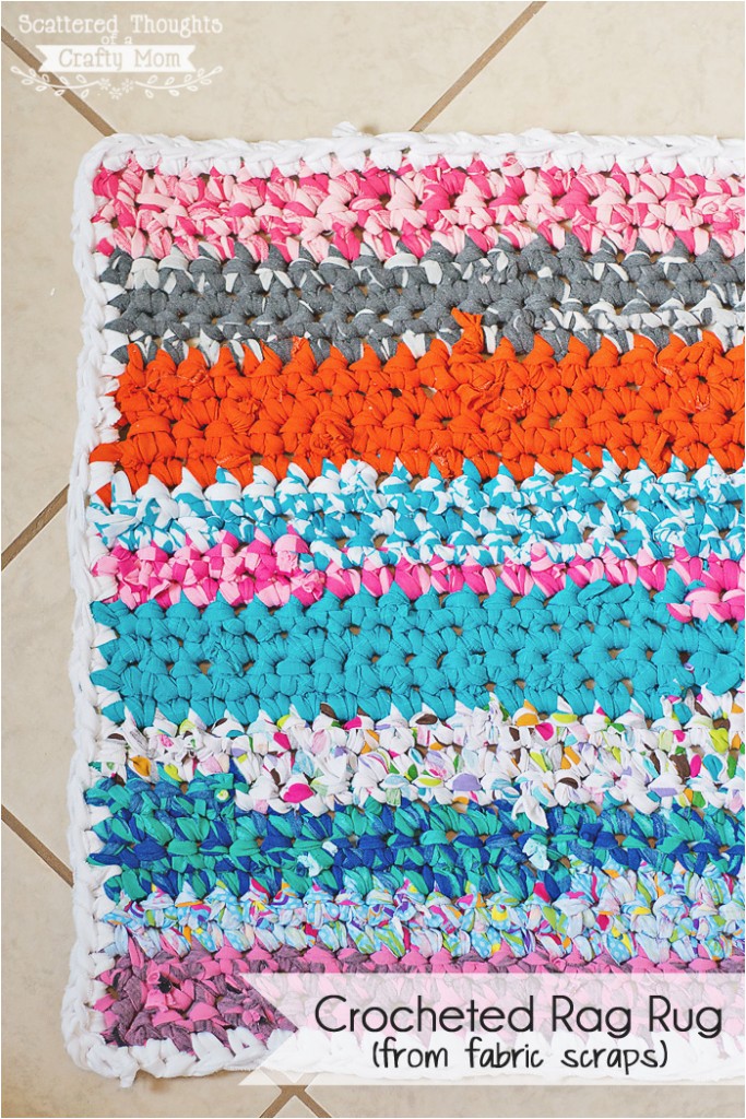 Rag Rug Bath Mat How to Crochet A Rag Rug with Fabric Scraps Scattered