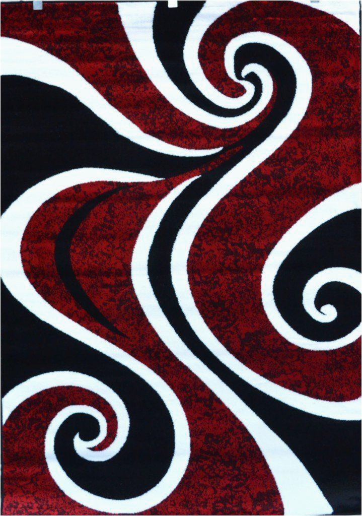 Red Black White area Rug Amazon 0327 Red Black Swirl White 10×13 9 2×12 6