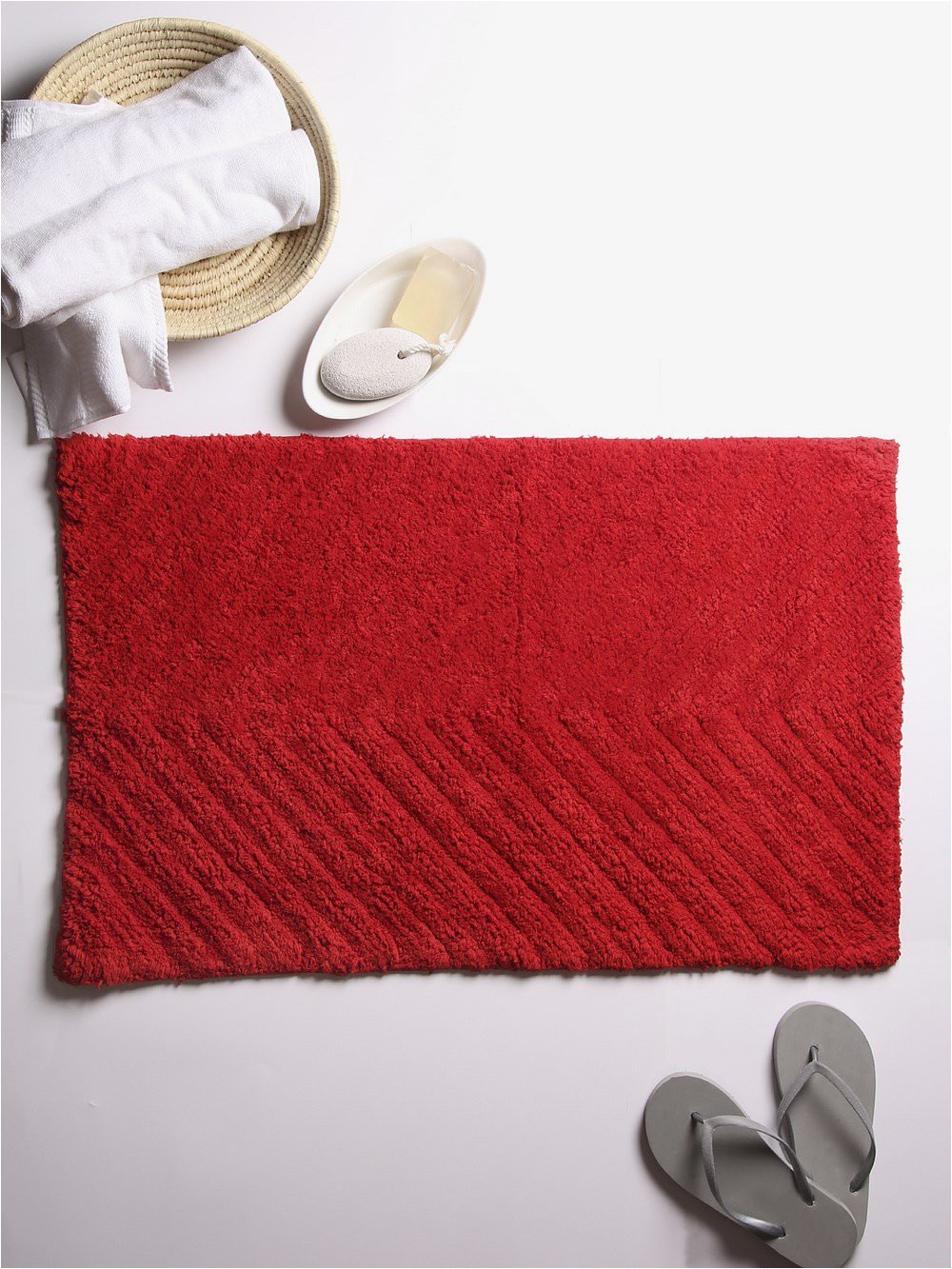 Red Cotton Bath Rug Buy House This Brick Red Cotton Bath Rug 50×80 Cms 20×32