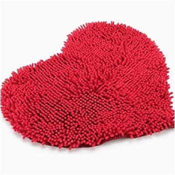 Red Fluffy Bathroom Rugs Amazon Com Elegantstunning Red Heart Love Microfiber