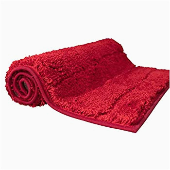 Red Fluffy Bathroom Rugs Amazon Com Qwertypy Bath Mat Microfiber Bath Rug for