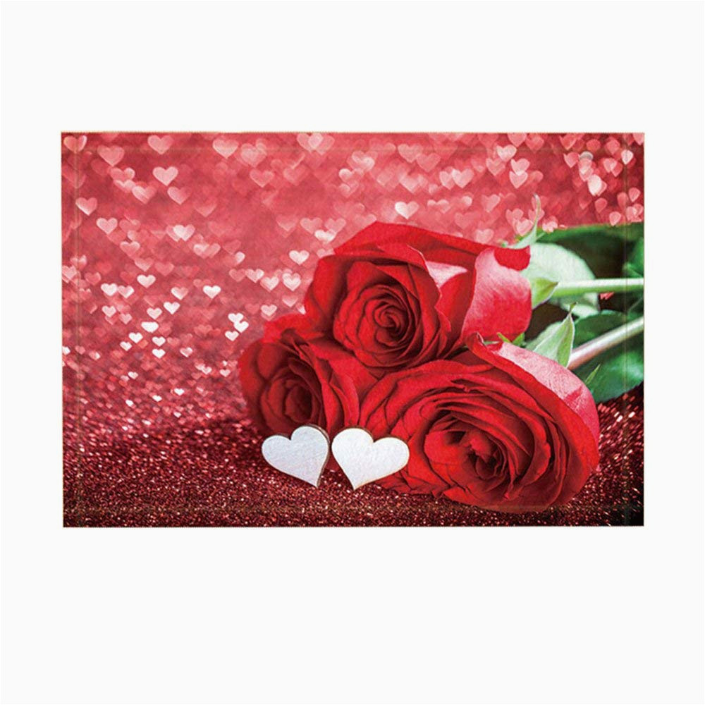 Rose Colored Bathroom Rugs Valentines Day Bath Rug by Bright Colored Rose Heart