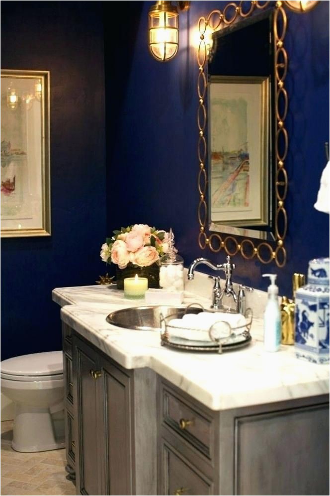 Royal Blue Bathroom Rug Set Blue and Gold Bathroom Accessories